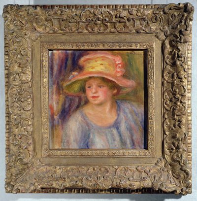 Donna con cappello, c.1915-19 da Pierre Auguste Renoir